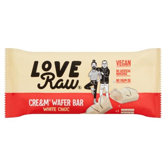 Picture of LOVE RAW VEGAN WHITE CHOCOLTE WAFER 45G